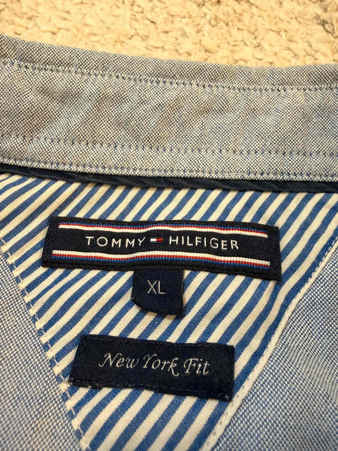 🔵 Chemise Tommy Hilfiger New York Fit Bleu Clair - XL