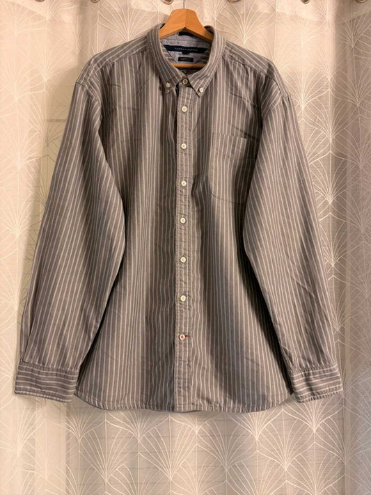 Chemise Tommy Hilfiger Classic Fit Gris & Blanc - XXL