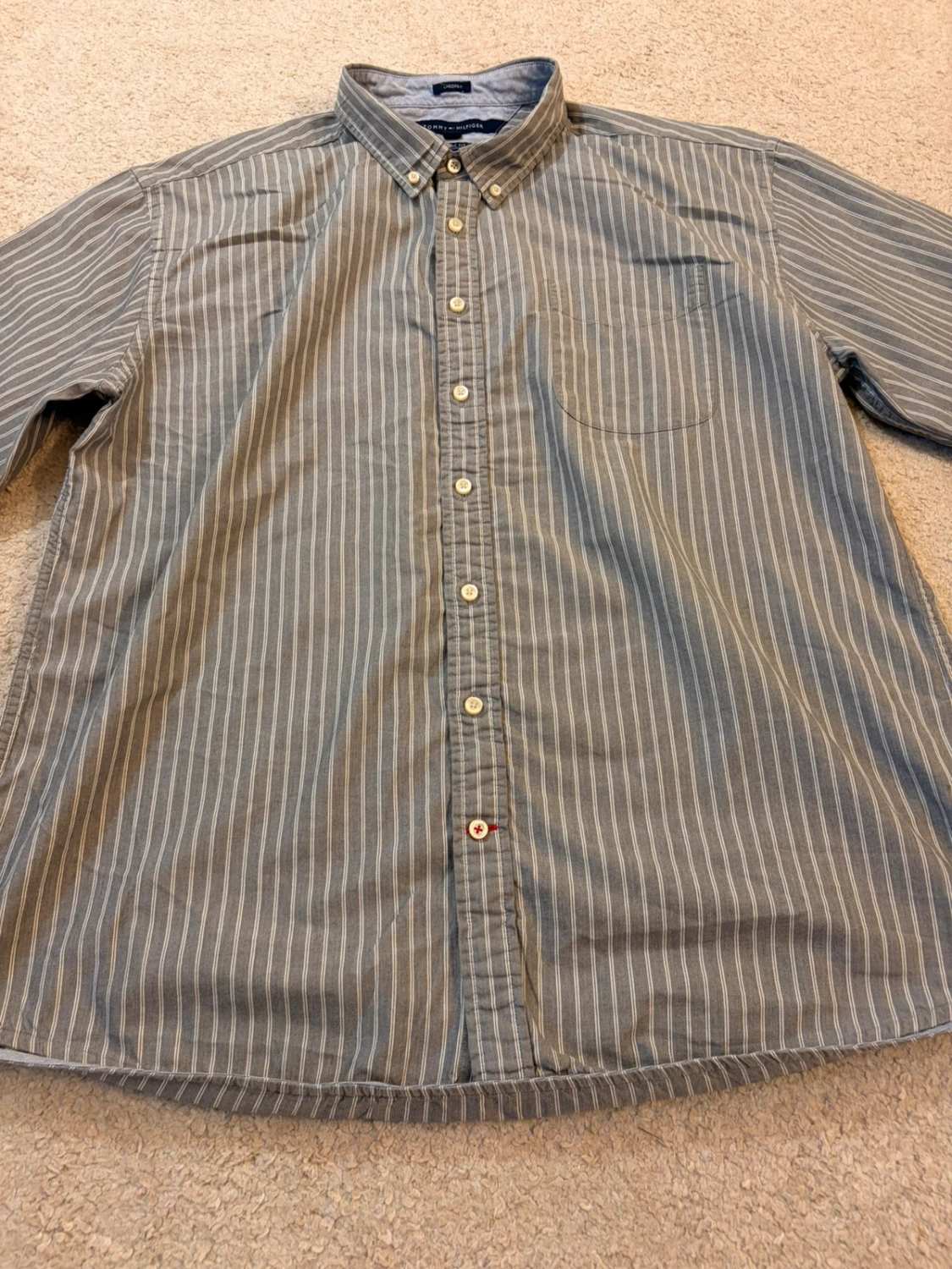 Camicia Tommy Hilfiger Classic Fit Grigio & Bianco - XXL