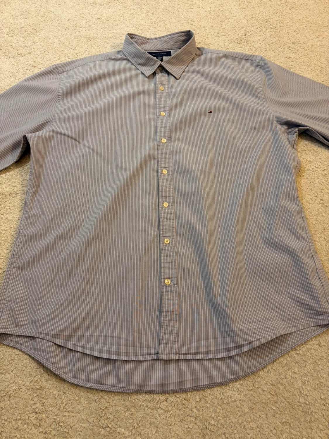 Camicia Tommy Hilfiger Custom Fit Lilla, Bianco & Nero - XXL