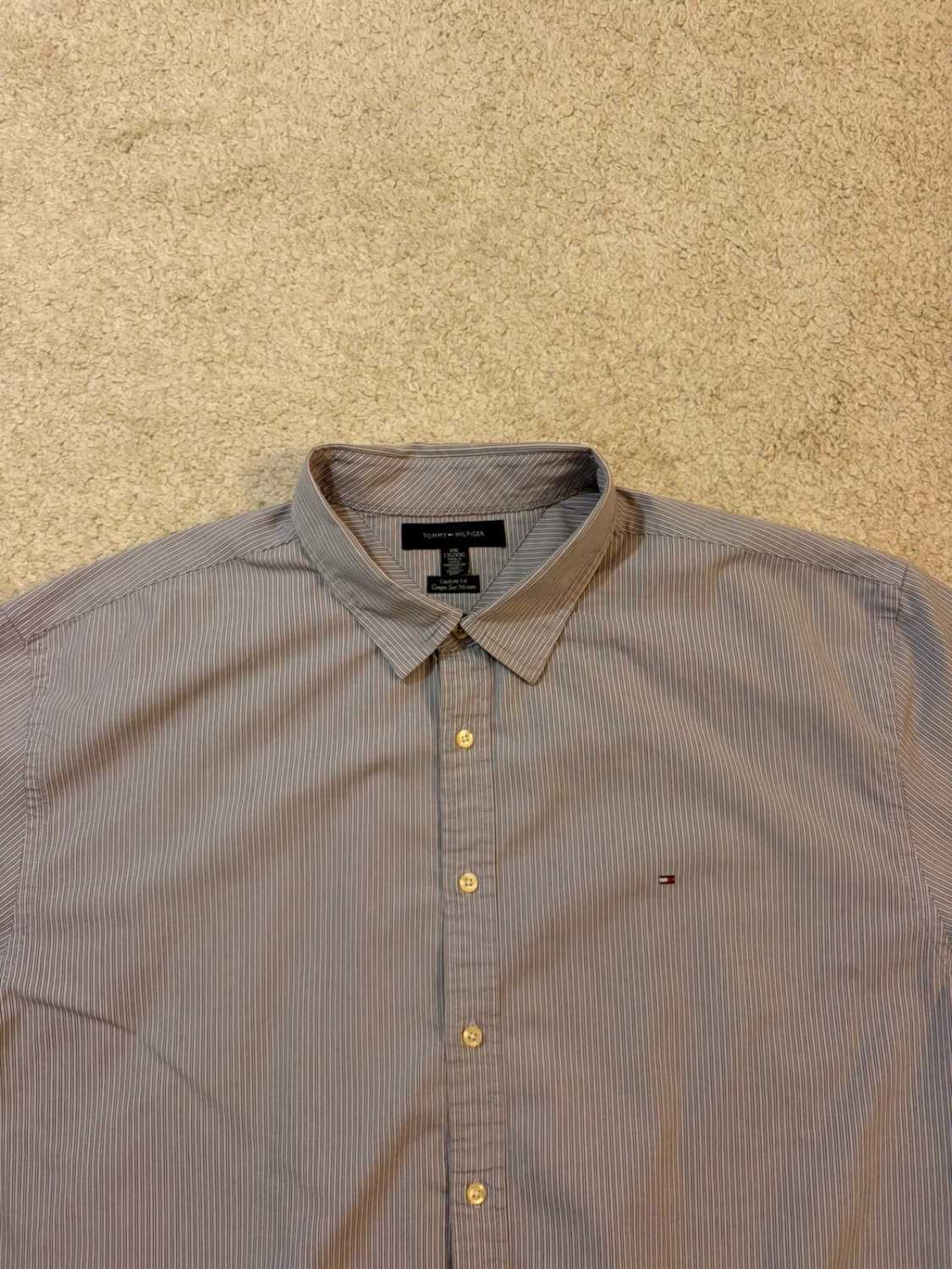 Camicia Tommy Hilfiger Custom Fit Lilla, Bianco & Nero - XXL