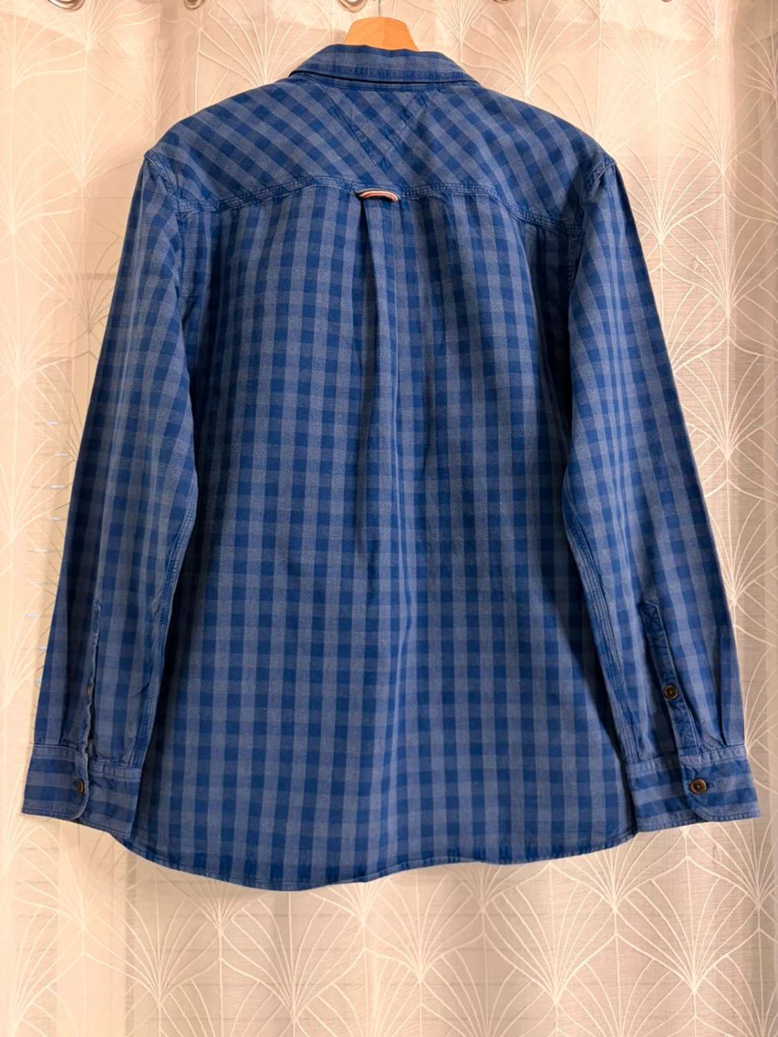 👕 Camisa Hilfiger Denim Marino y Gris - XL