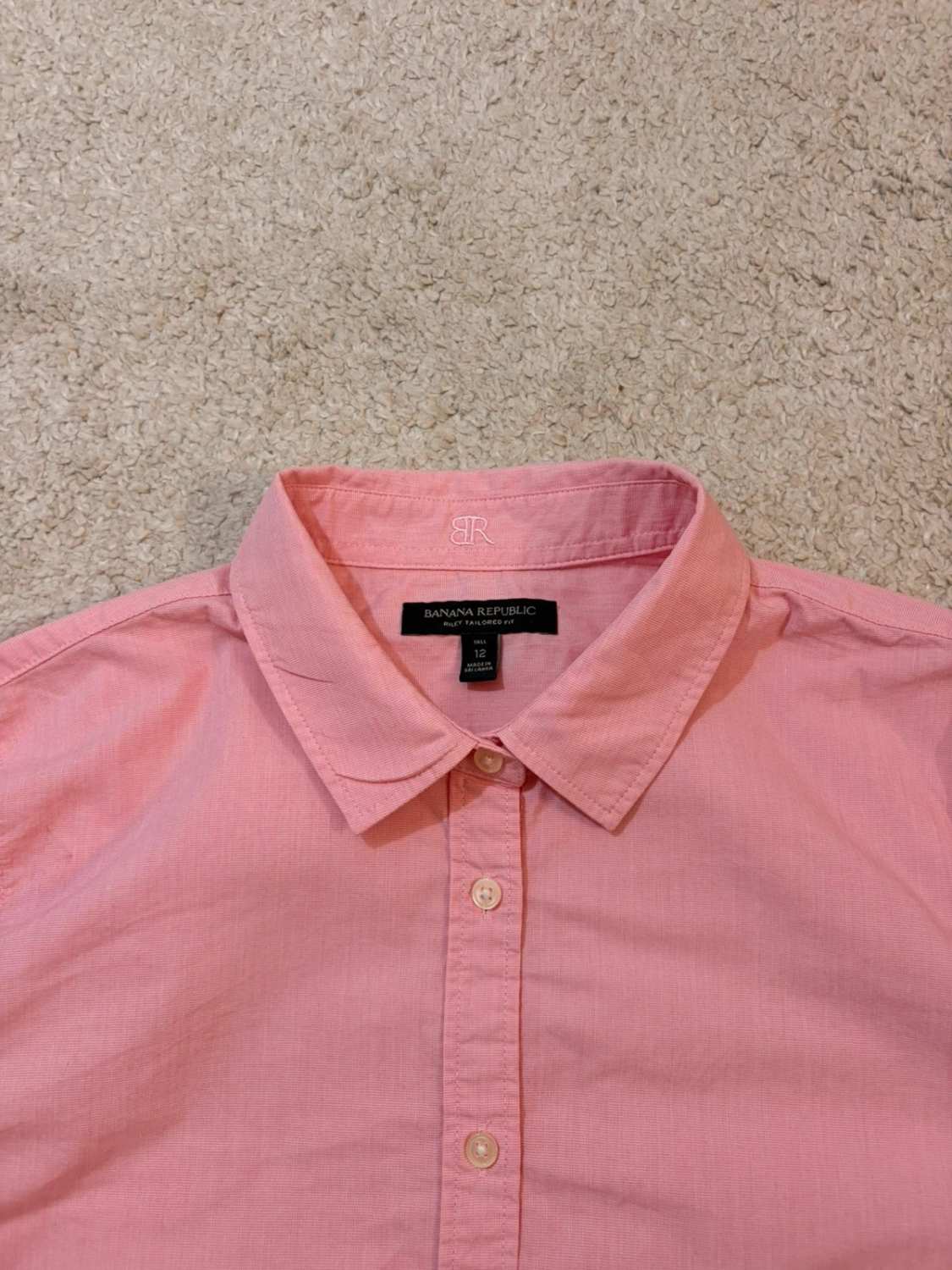 🌸 Banana Republic "Riley Tailored Fit" Pink Shirt - L