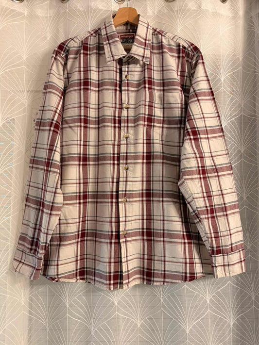 Chemise Wrangler à carreaux Bordeaux/Gris/Blanc - L