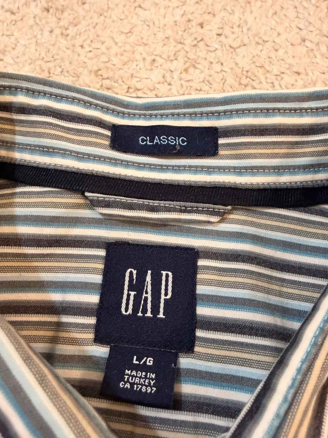 👕 Chemise Gap Classic Noir, Blanc, Kaki & Bleu - L