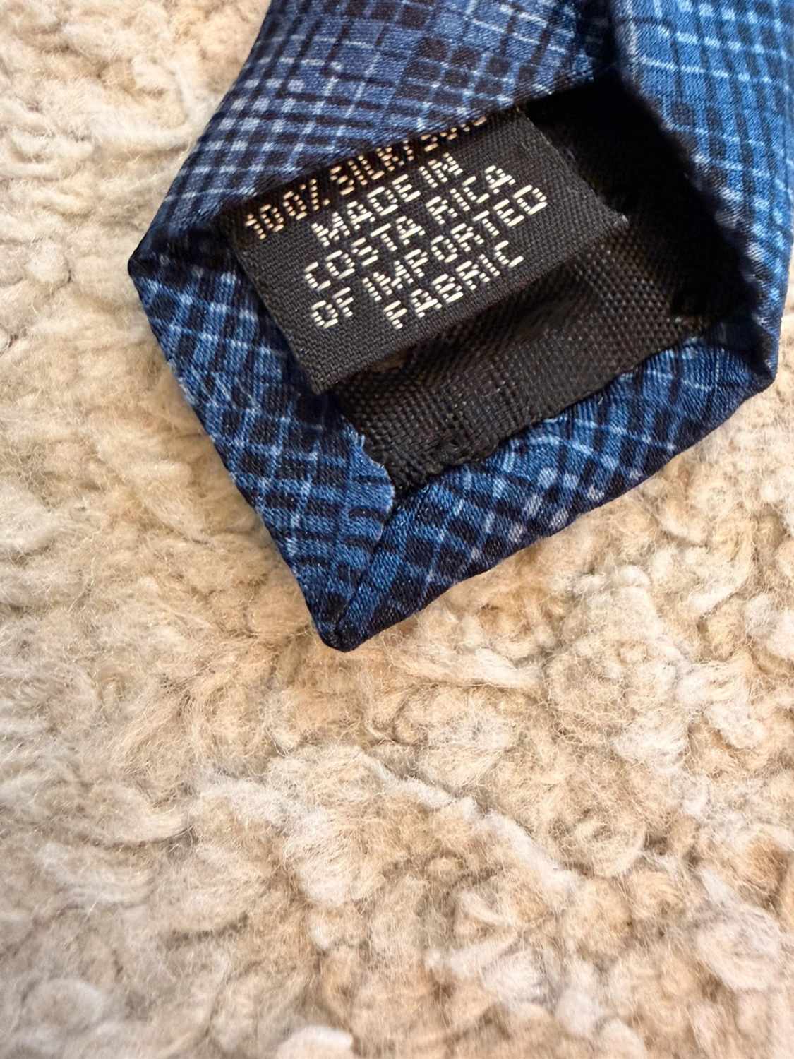 👔 Cravate Bill Blass - Soie Noir & Bleu