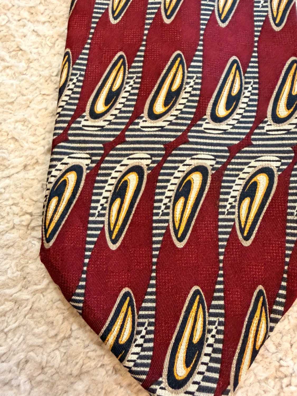 👔 Cravate Matrix by Format - Soie Bordeaux