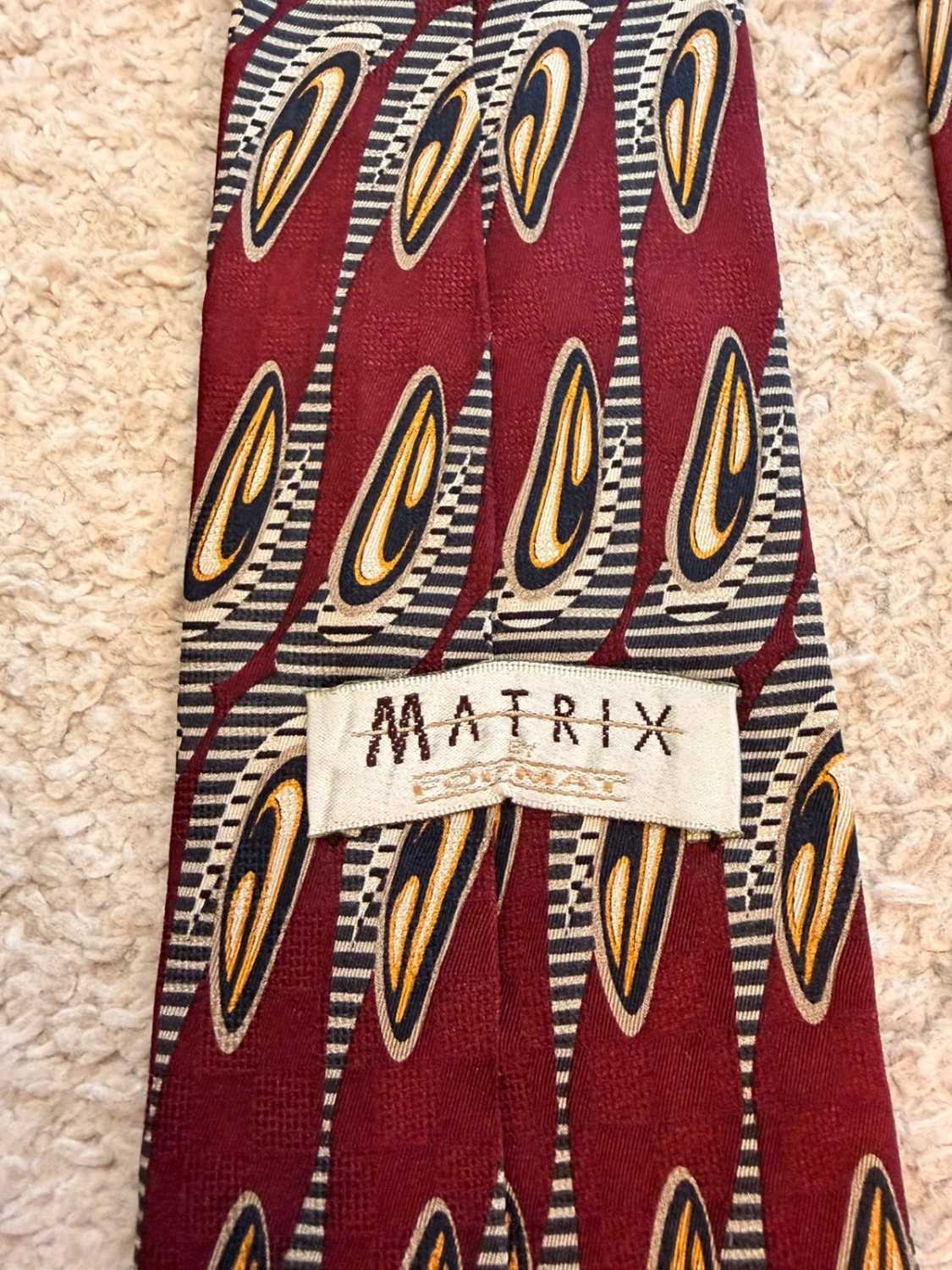 👔 Cravate Matrix by Format - Soie Bordeaux