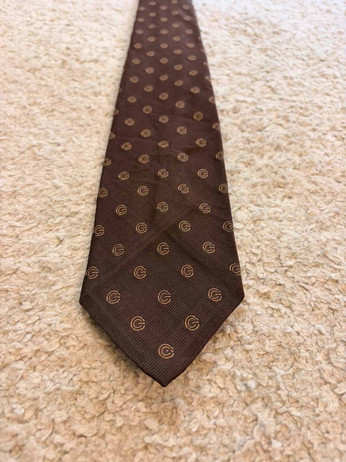 👔 Cravate WM Chelsea - Marron à motif beige