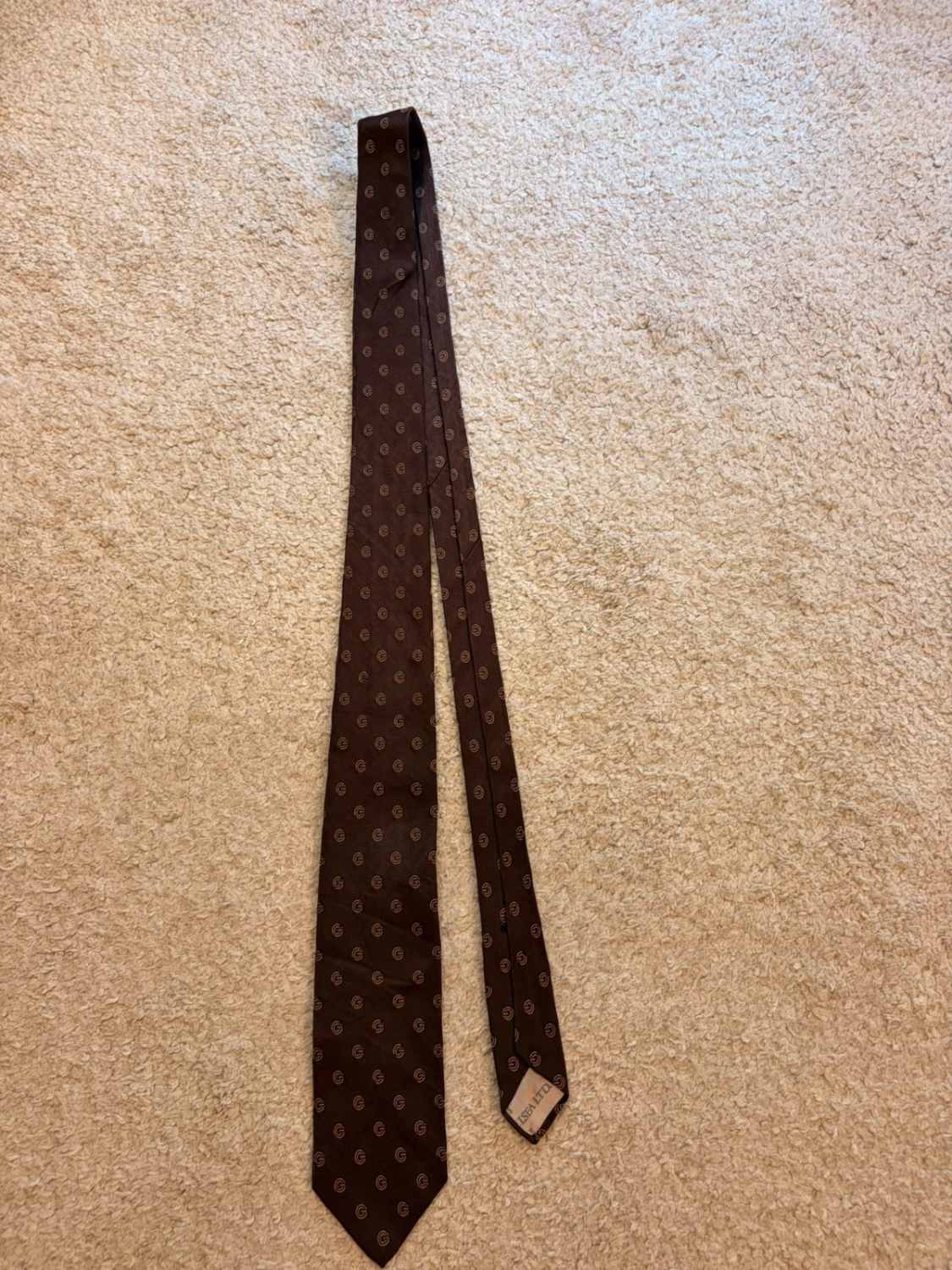 👔 Cravate WM Chelsea - Marron à motif beige