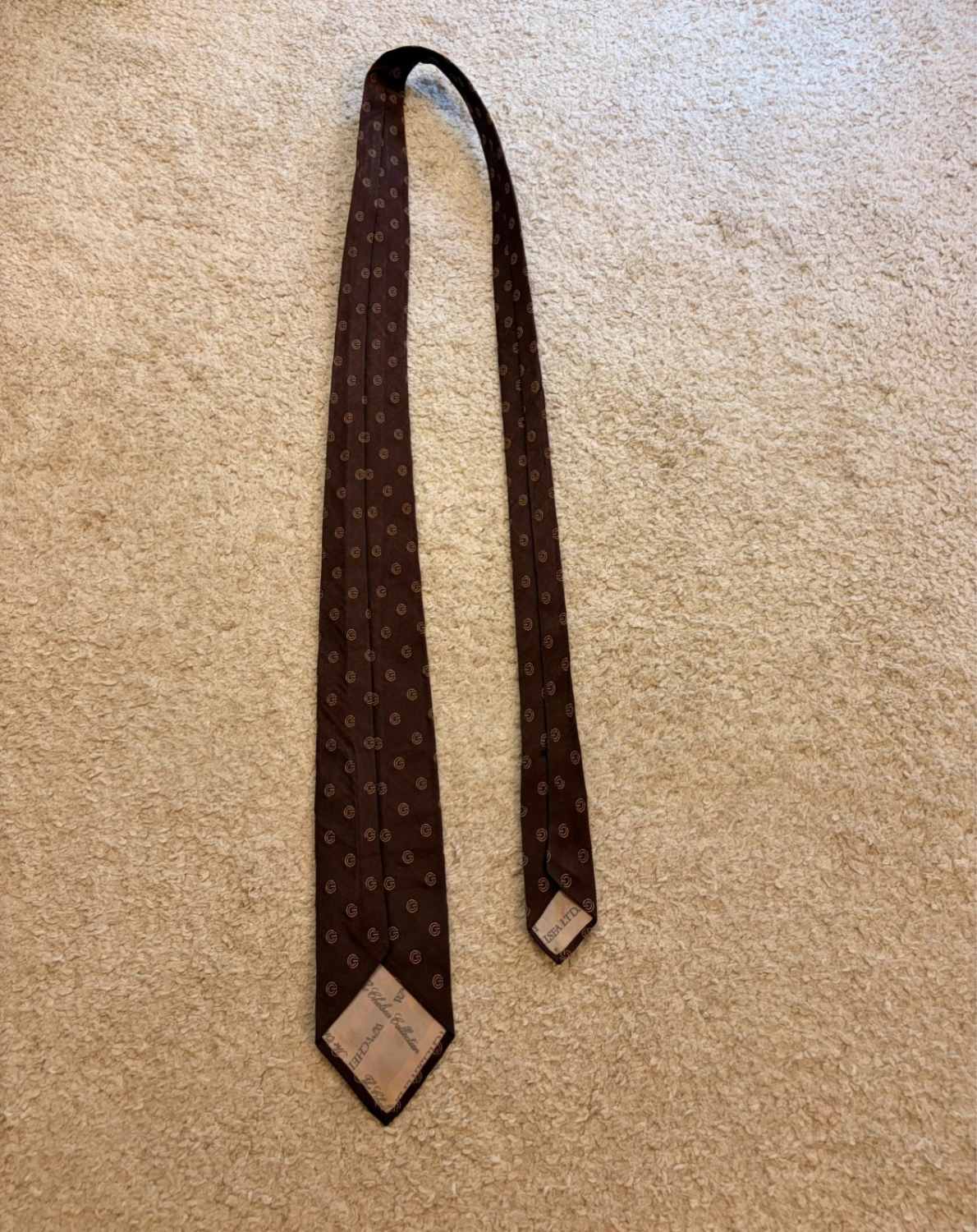 👔 Cravate WM Chelsea - Marron à motif beige