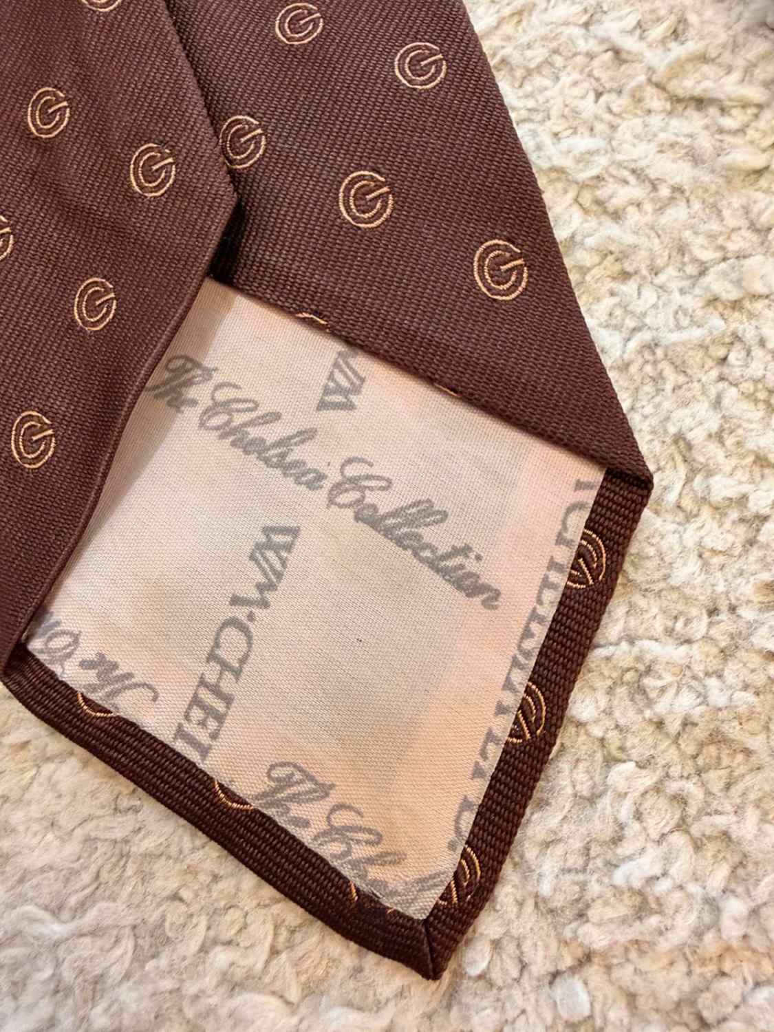 👔 Cravate WM Chelsea - Marron à motif beige