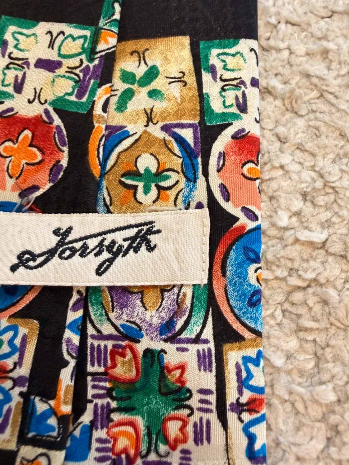👔 Cravate Jorsyth - Noir à motifs
