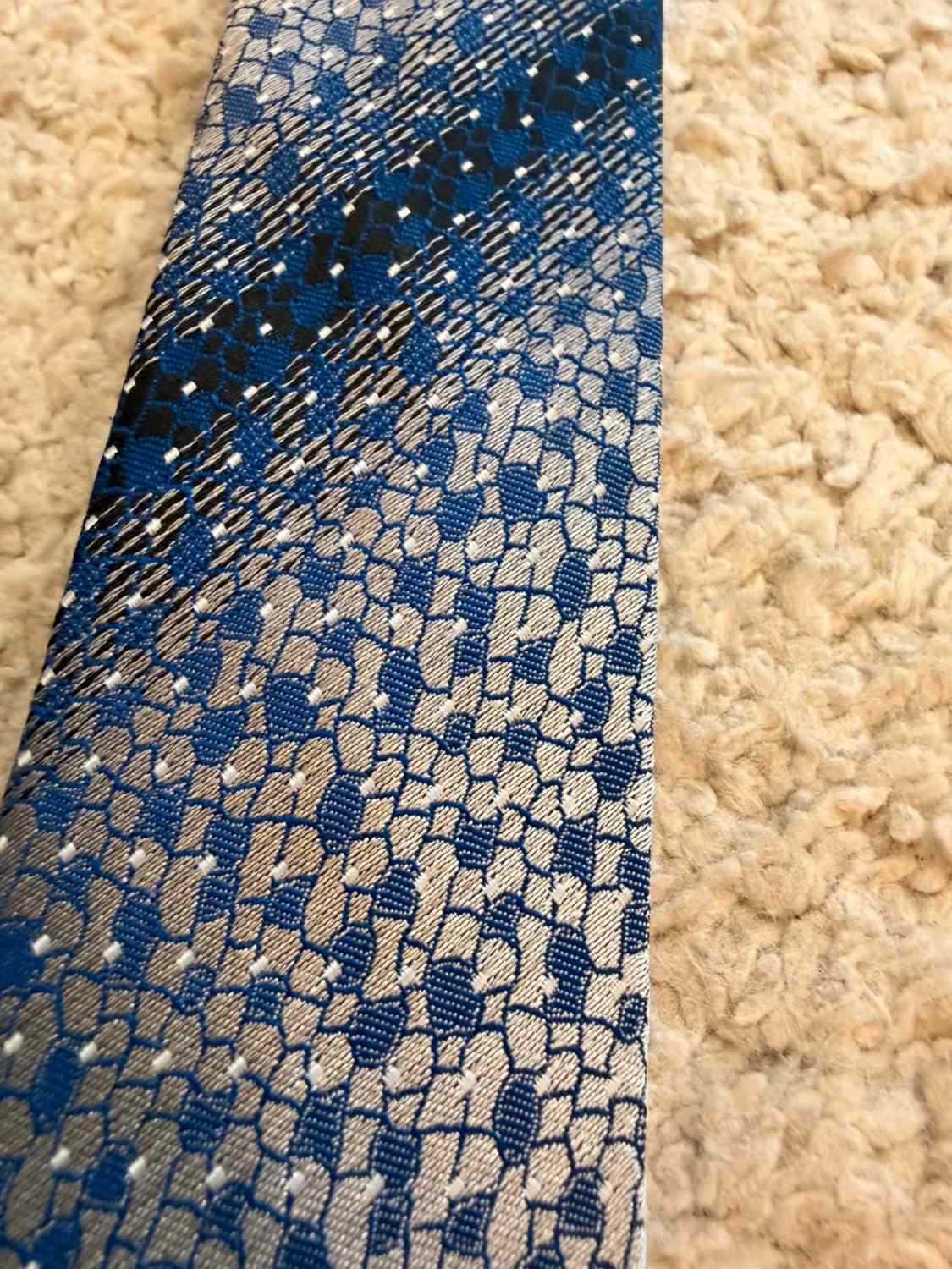 👔 Cravate Marquis - Bleu, Gris & Noir