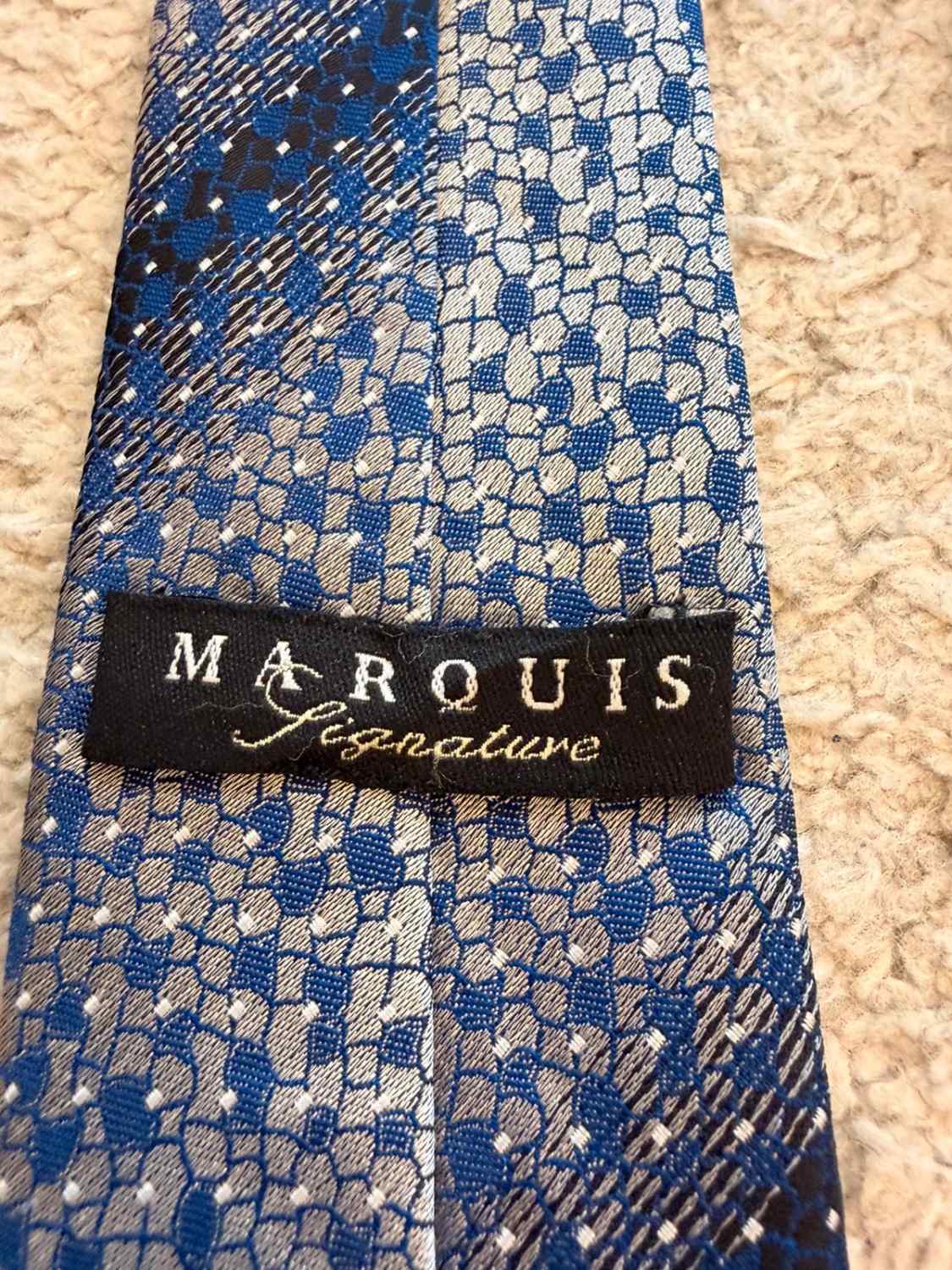 👔 Cravate Marquis - Bleu, Gris & Noir