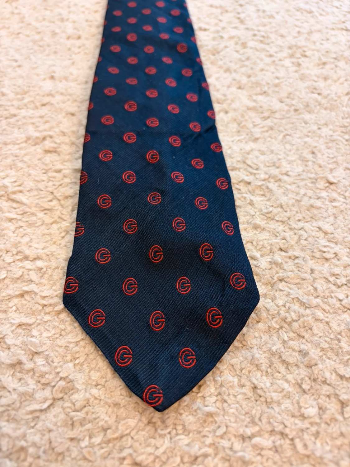 👔 Cravate WM Chelsea - Marine à motif rouge
