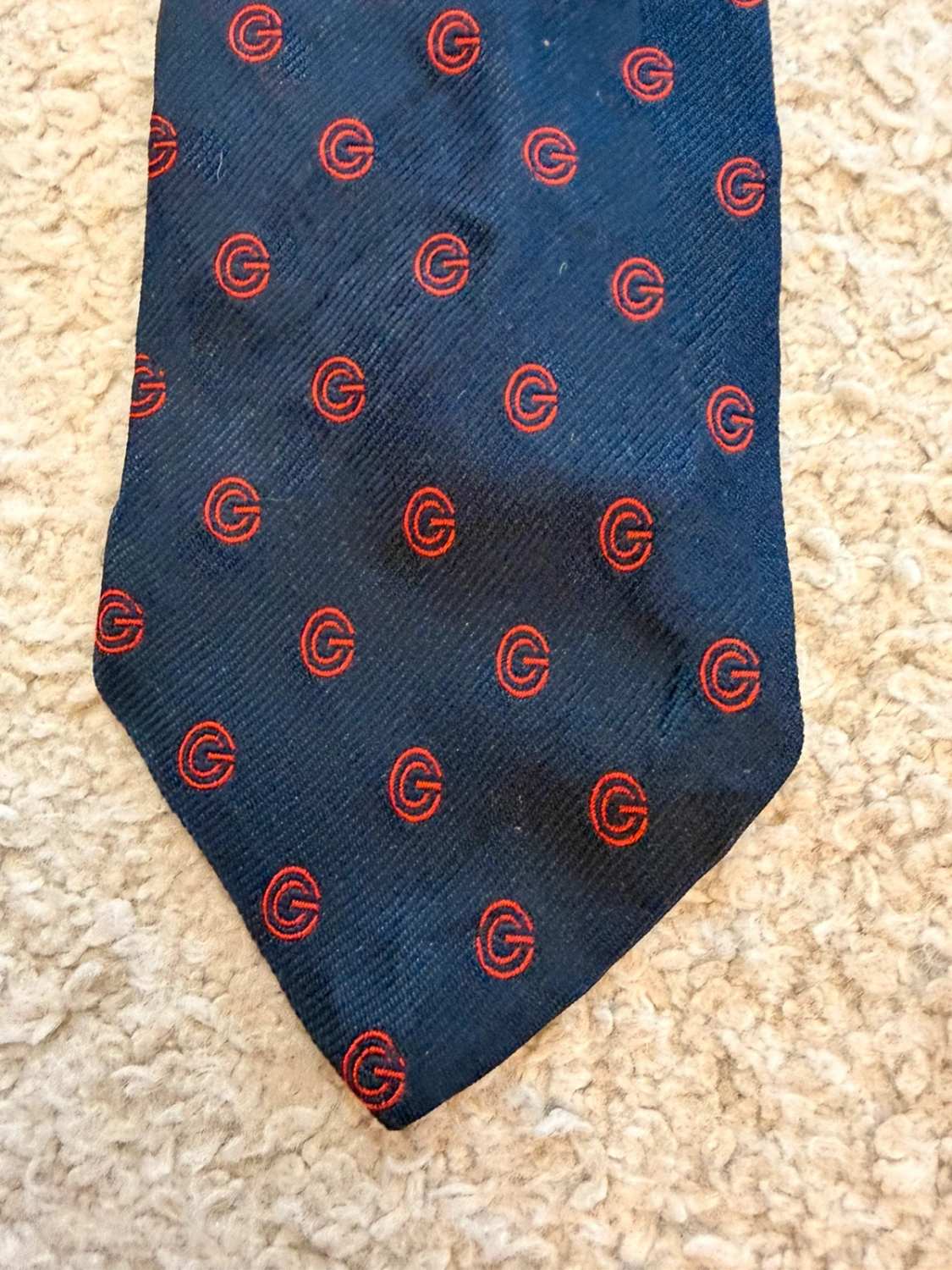 👔 Cravate WM Chelsea - Marine à motif rouge