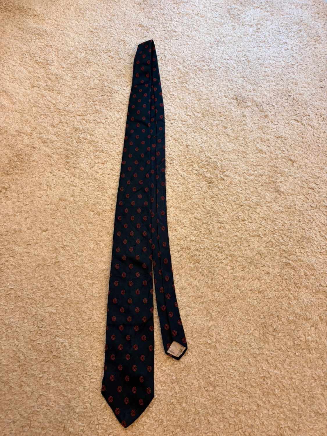 👔 Cravate WM Chelsea - Marine à motif rouge