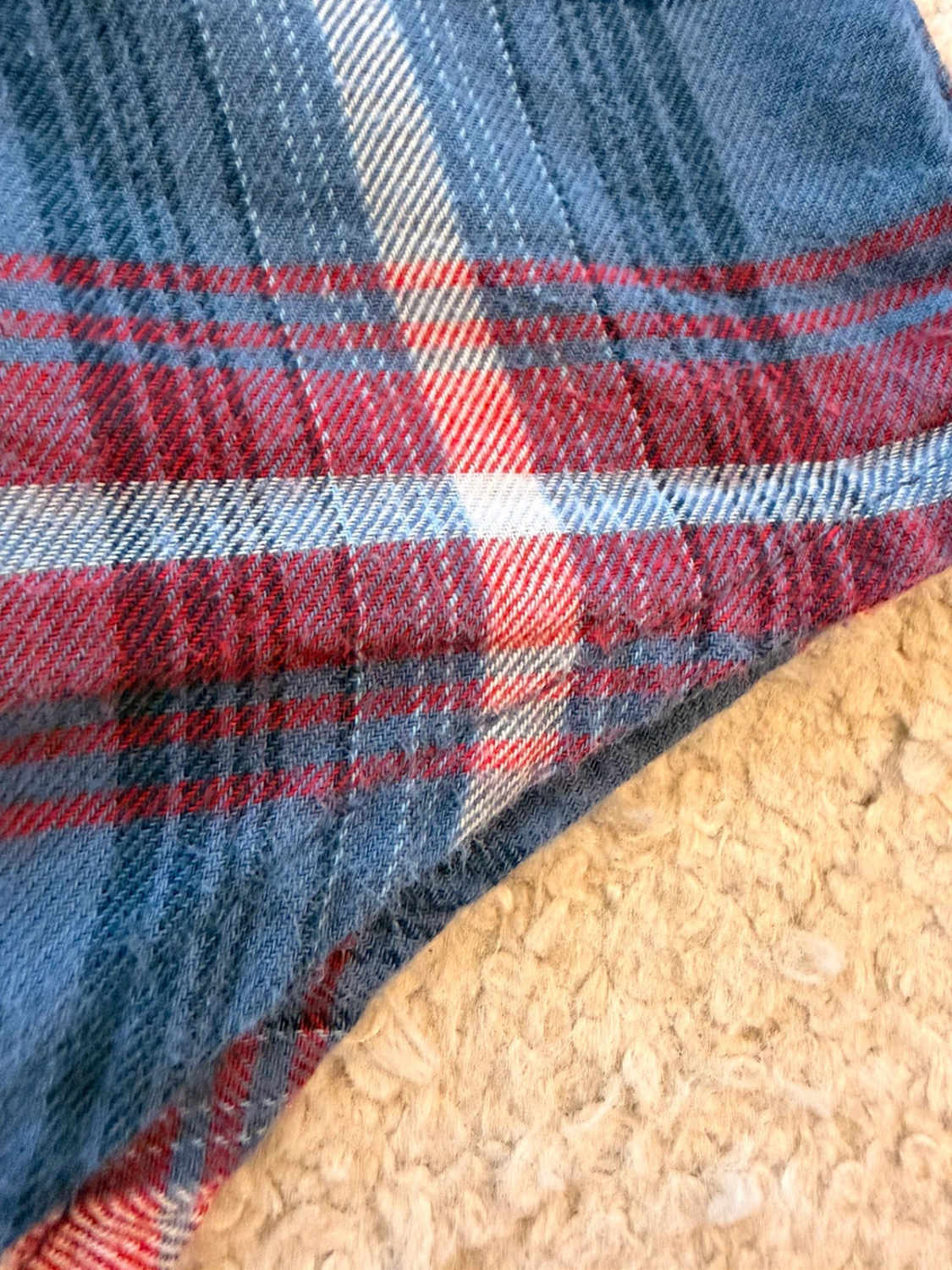 👕 Chemise Columbia Flanelle Bordeaux & Bleu - L