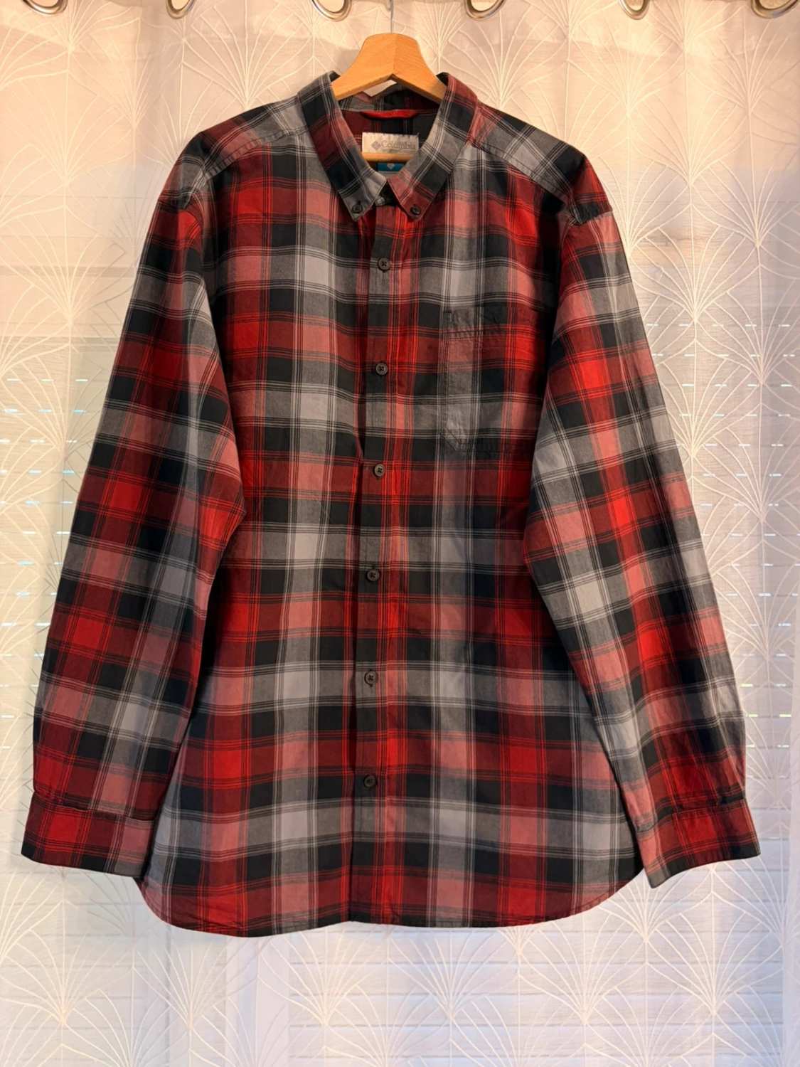 Chemise Columbia à carreaux Noir, Gris, Bordeaux & Rouge - XL
