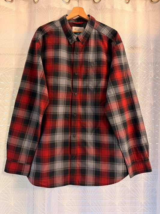 Chemise Columbia à carreaux Noir, Gris, Bordeaux & Rouge - XL