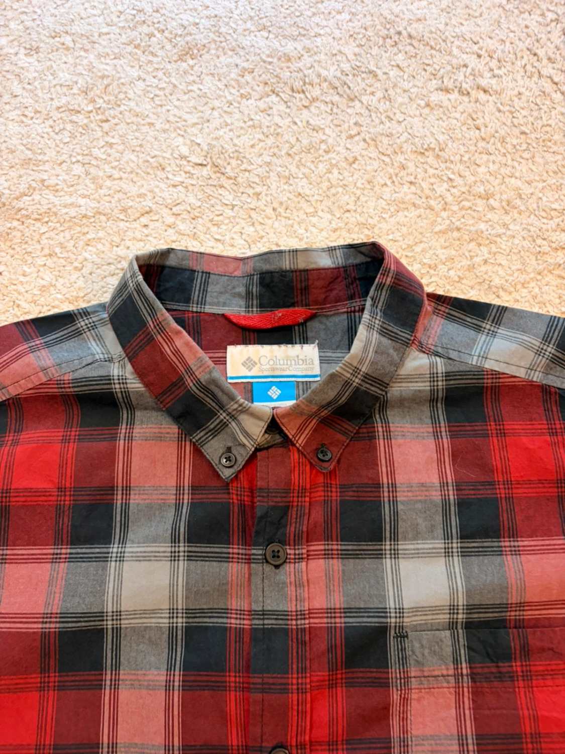 Chemise Columbia à carreaux Noir, Gris, Bordeaux & Rouge - XL