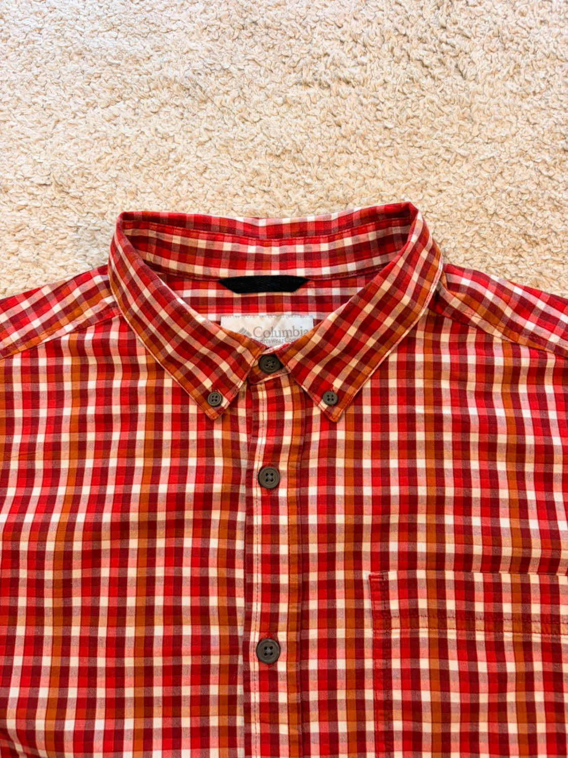 Chemise Columbia Bordeaux, Rouge, Blanc & Marron - L