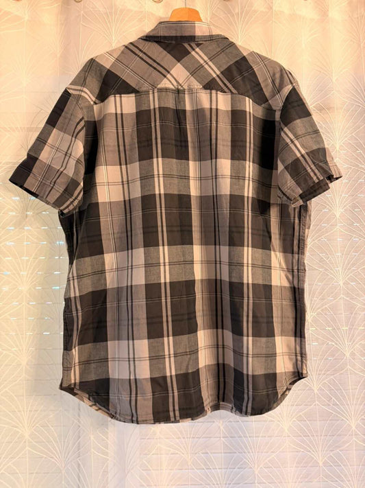 Camisa Columbia regular fit negro y gris - L