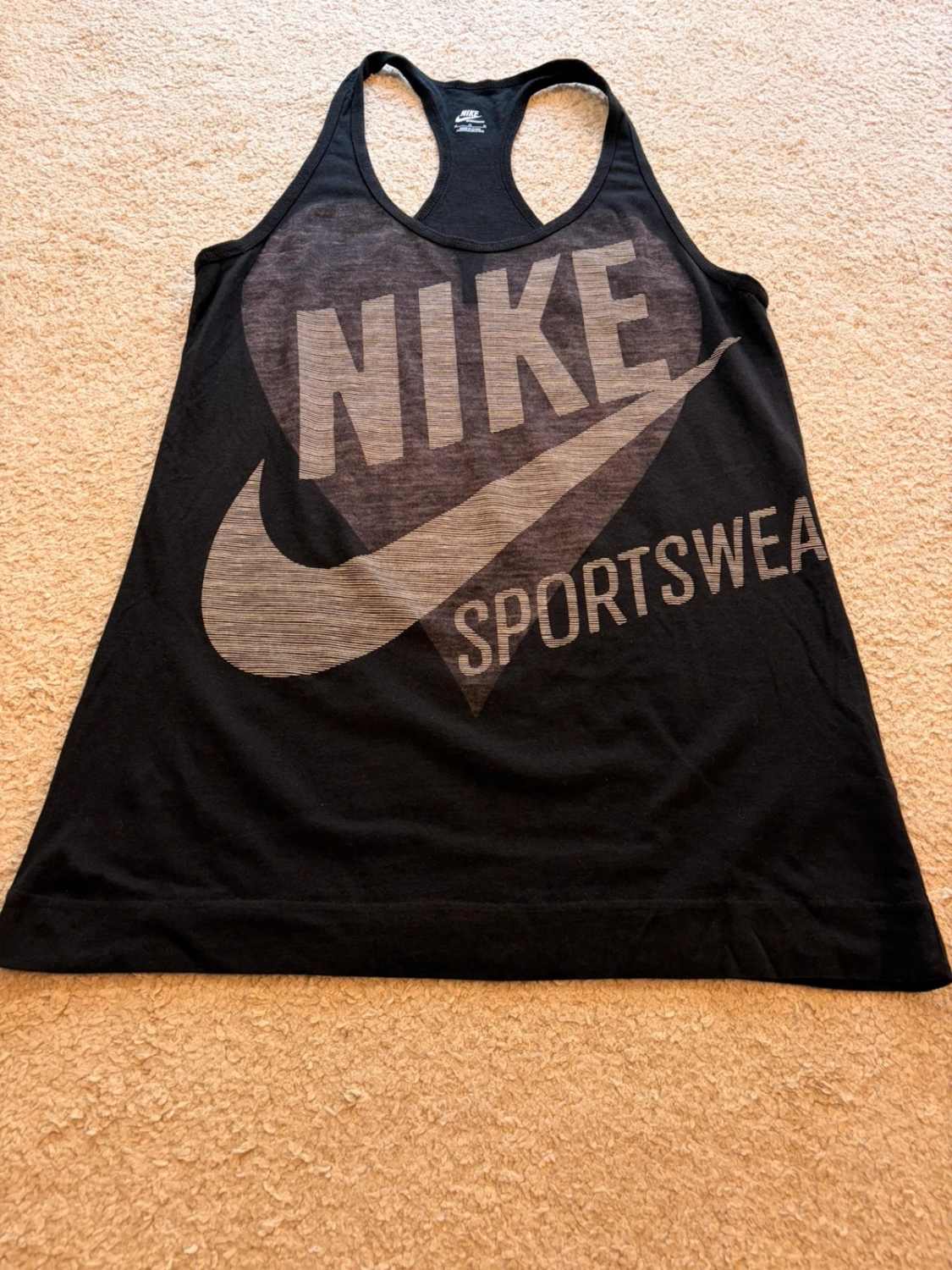 Camiseta sin mangas deportiva Nike Negro y Gris - M