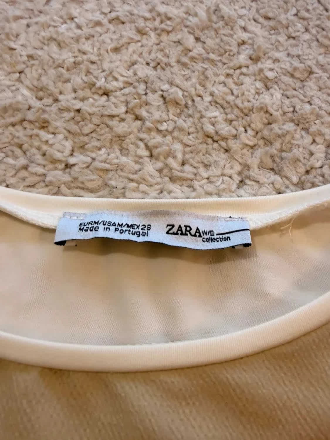 Blouse Zara Imprimée - Kaki & Blanc - Taille M