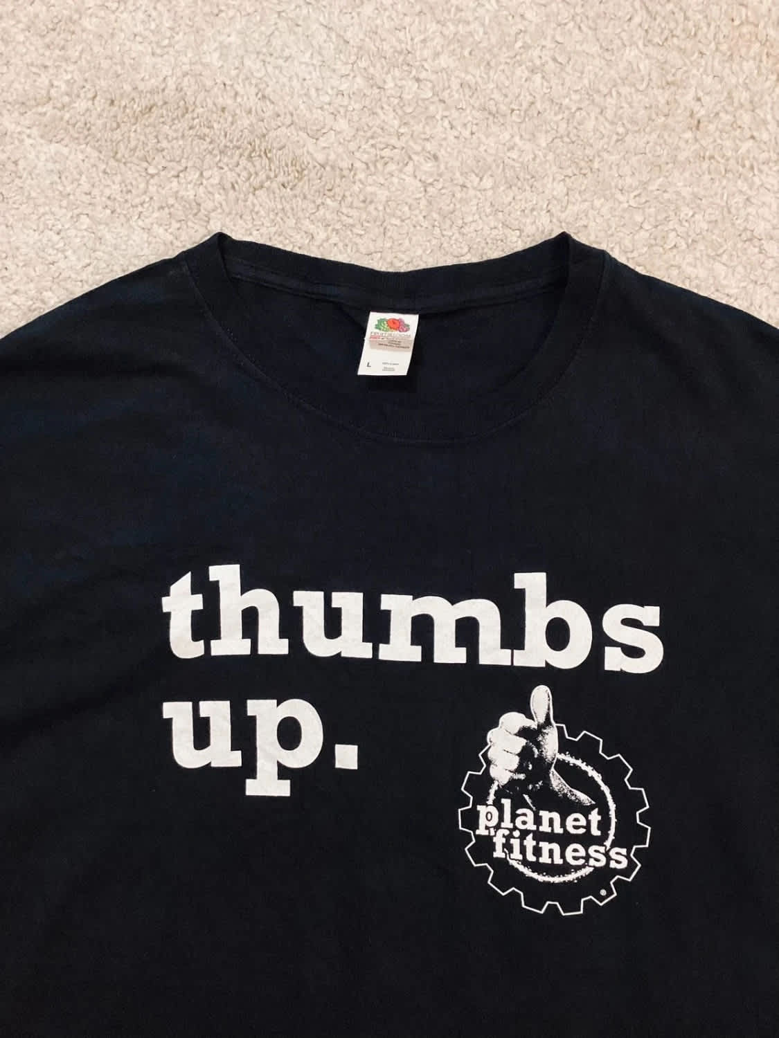 T-shirt Fruit of the Loom L - Très Bon État