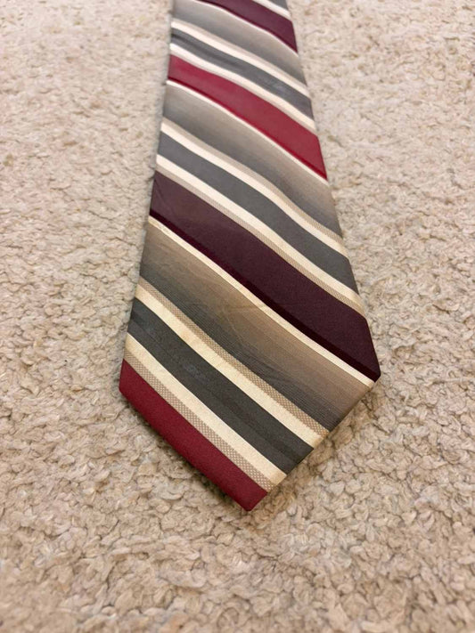 👔 Cravate Axcess - Rayures Bordeaux & Kaki