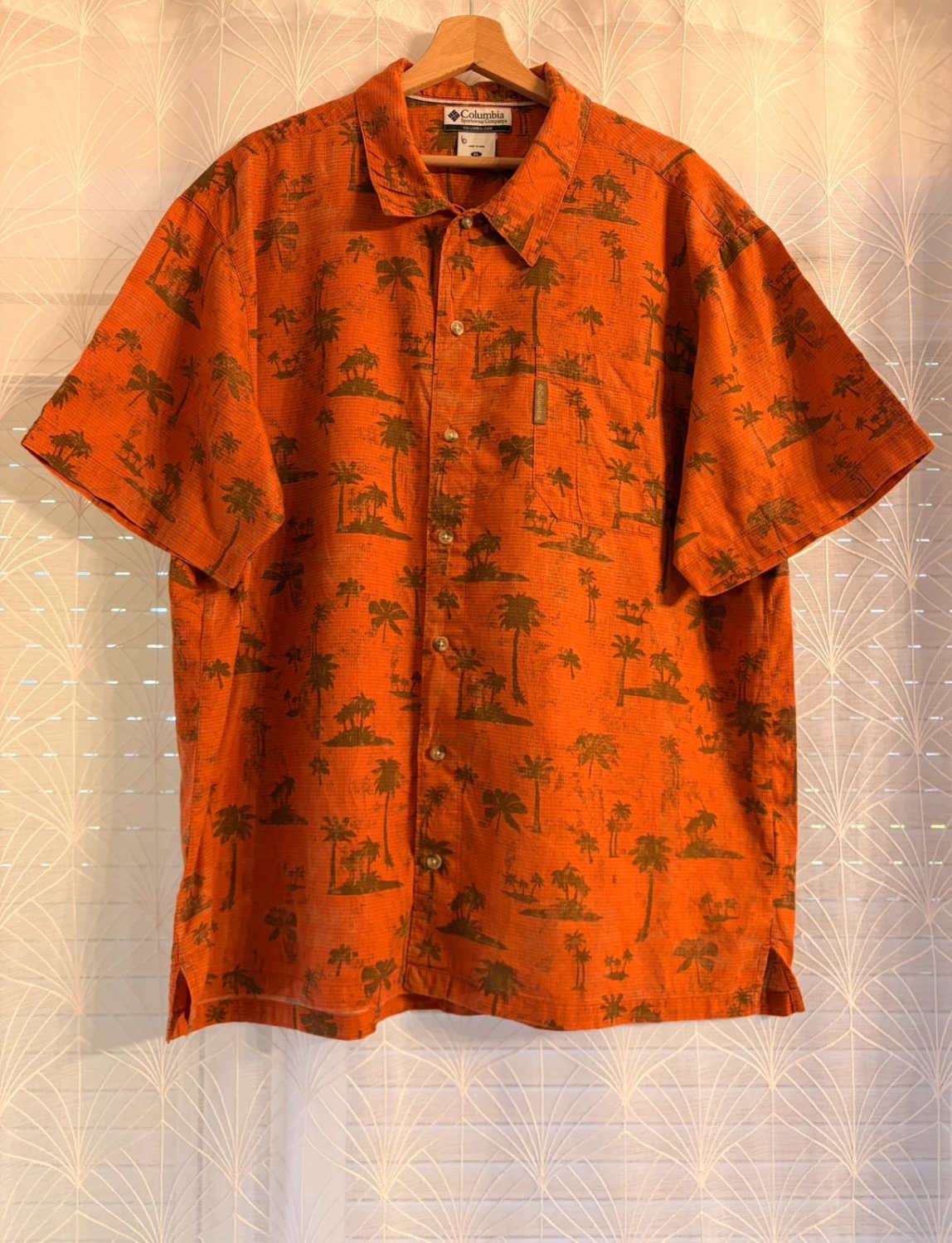 👕 Chemise Columbia Manches Courtes Corail & Kaki - XL