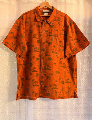 👕 Chemise Columbia Manches Courtes Corail & Kaki - XL