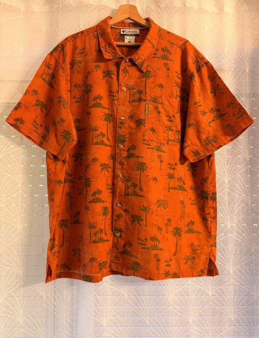👕 Chemise Columbia Manches Courtes Corail & Kaki - XL