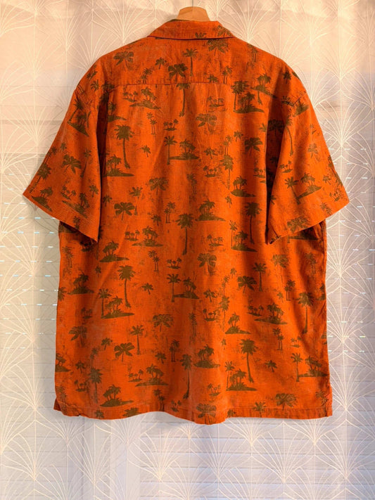 👕 Camisa Columbia de manga corta coral y kaki - XL