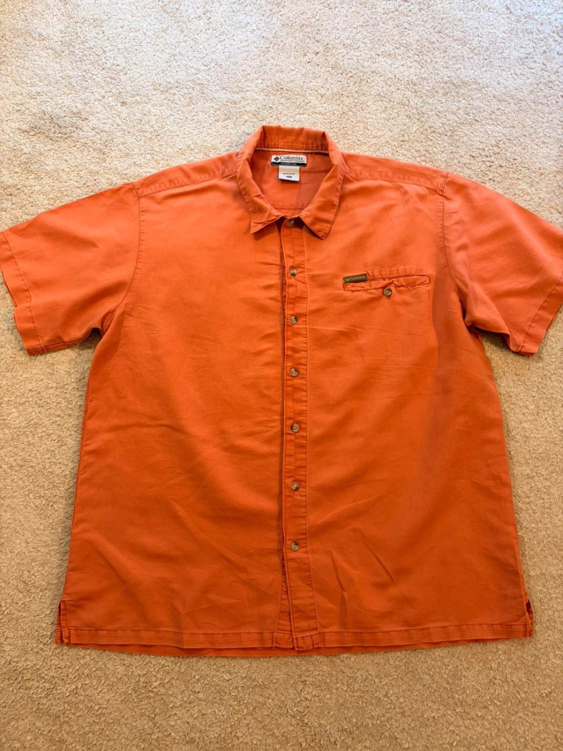 👕 Chemise Columbia Manches Courtes Orange - XXL