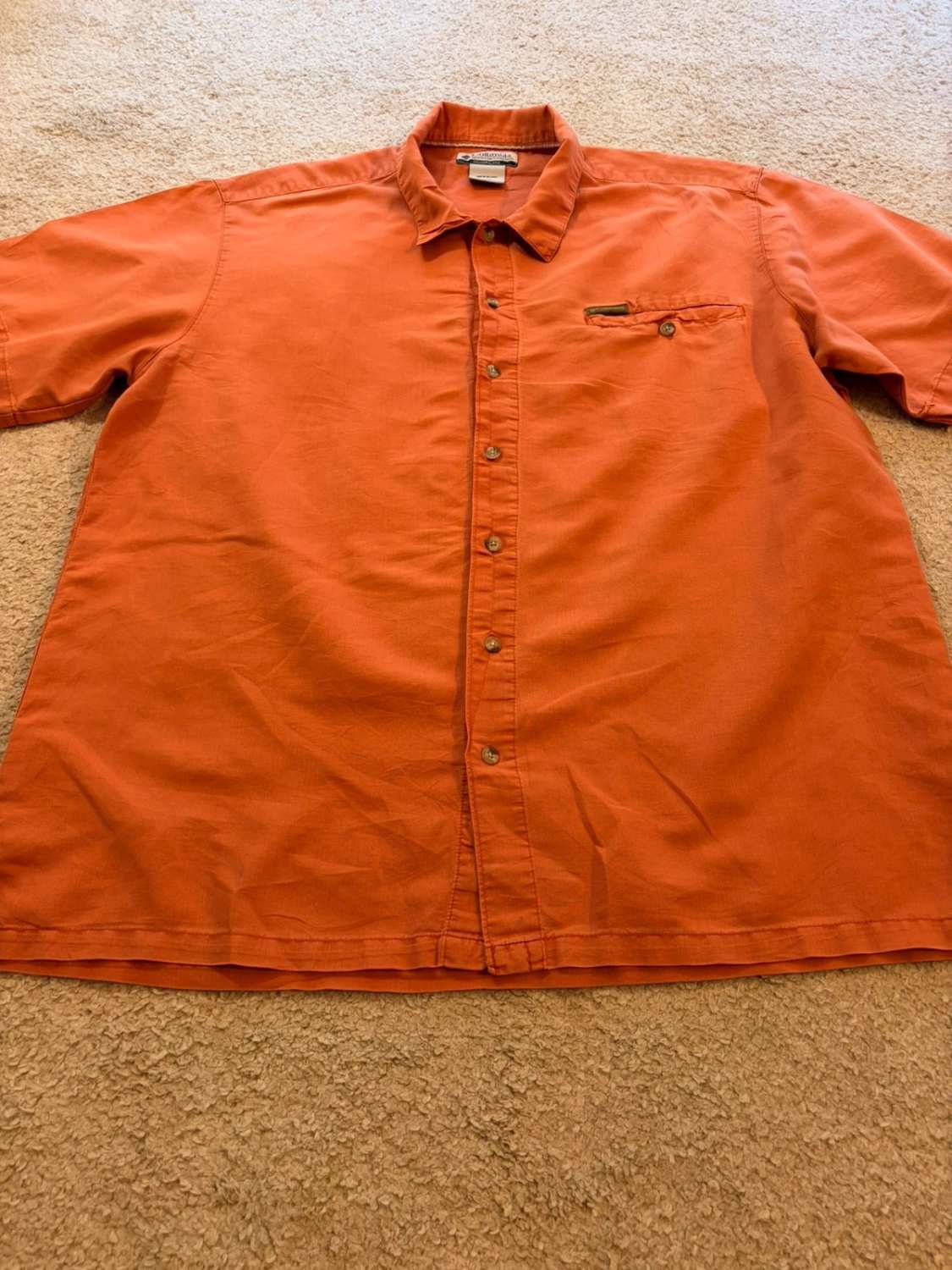 👕 Chemise Columbia Manches Courtes Orange - XXL