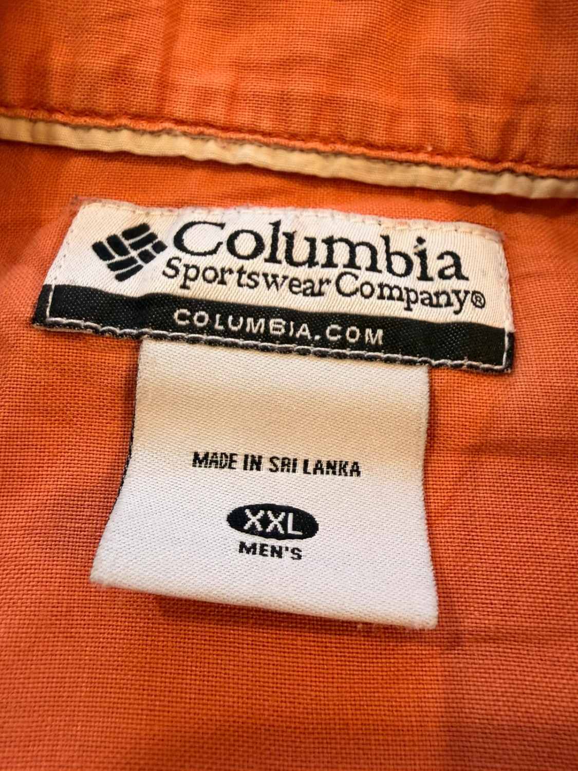 👕 Chemise Columbia Manches Courtes Orange - XXL