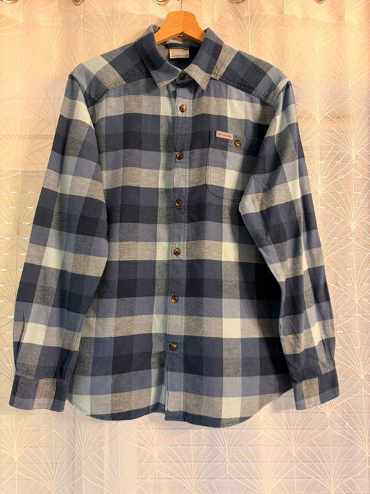 👕 Chemise Columbia Flanelle Bleu & Gris - S