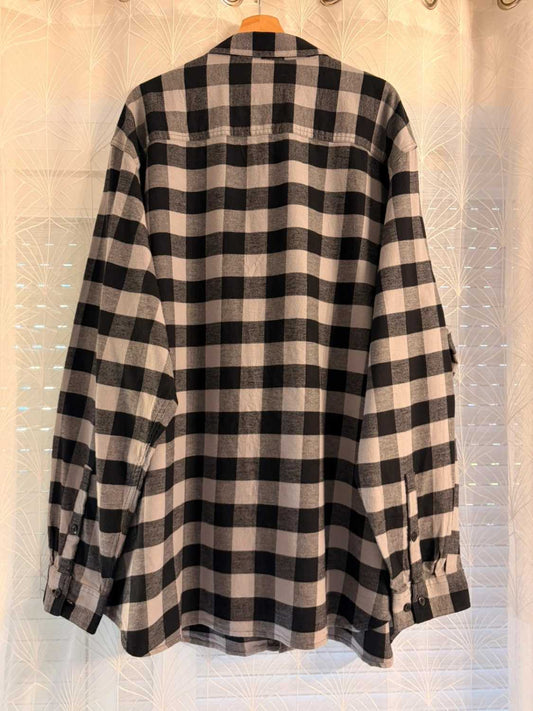 Camisa Columbia de franela negra y gris - 4XT