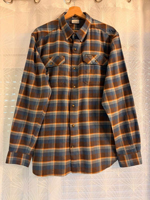 Chemise Columbia Omni-Wick Flanelle Bleu, Marron & Orange - M