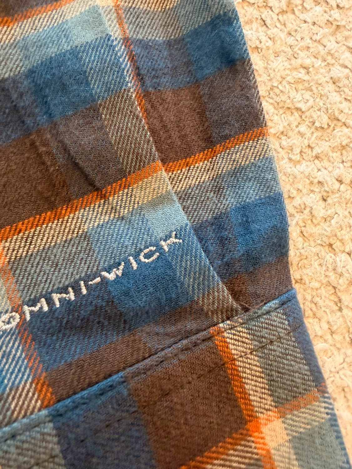 Chemise Columbia Omni-Wick Flanelle Bleu, Marron & Orange - M