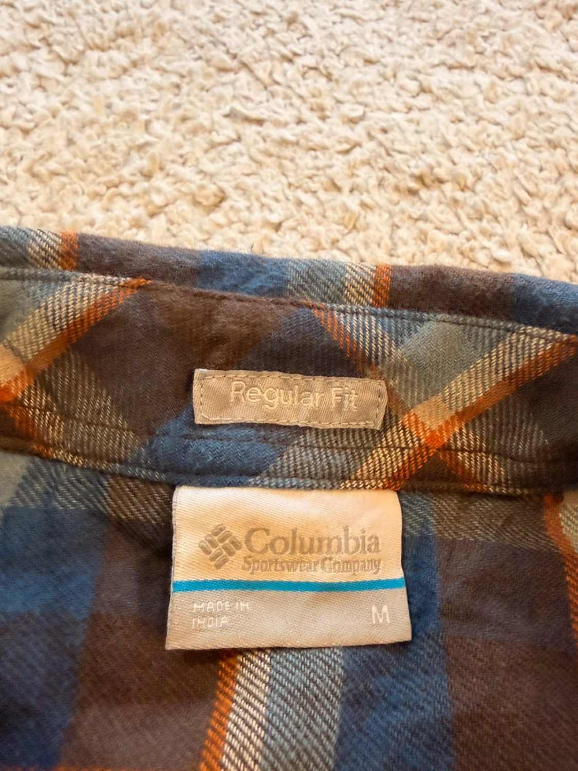 Chemise Columbia Omni-Wick Flanelle Bleu, Marron & Orange - M