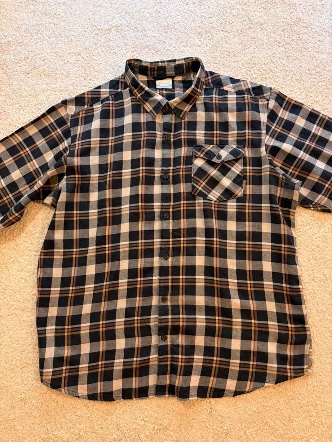 Chemise Columbia Flanelle Noir, Beige & Marron - XL