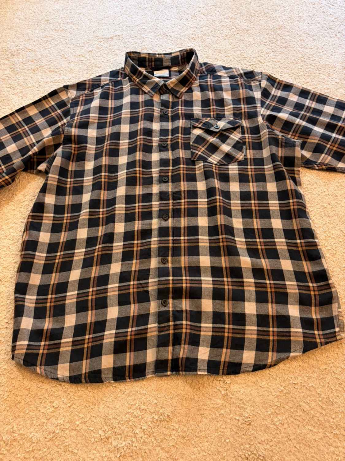 Chemise Columbia Flanelle Noir, Beige & Marron - XL