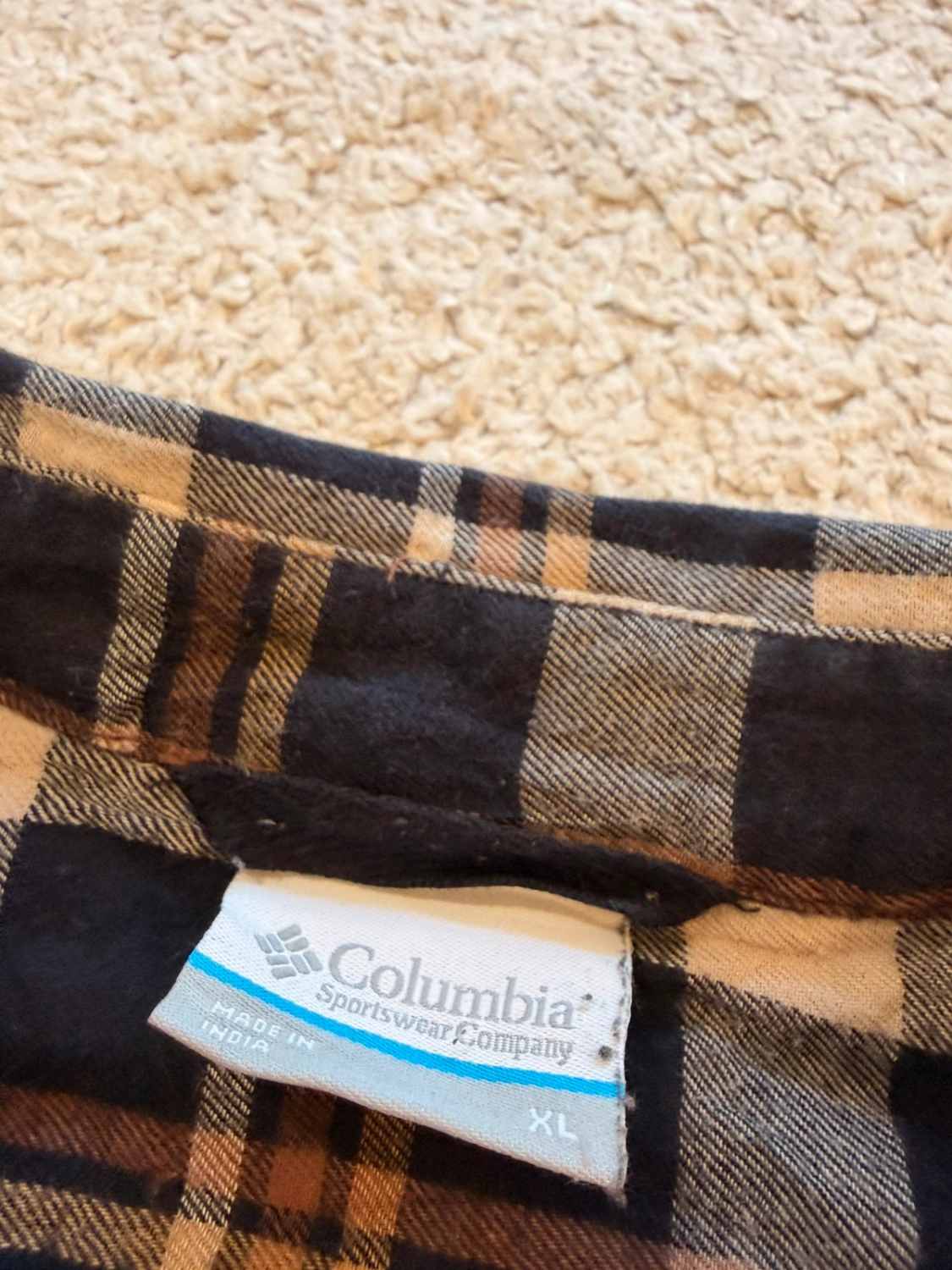 Chemise Columbia Flanelle Noir, Beige & Marron - XL
