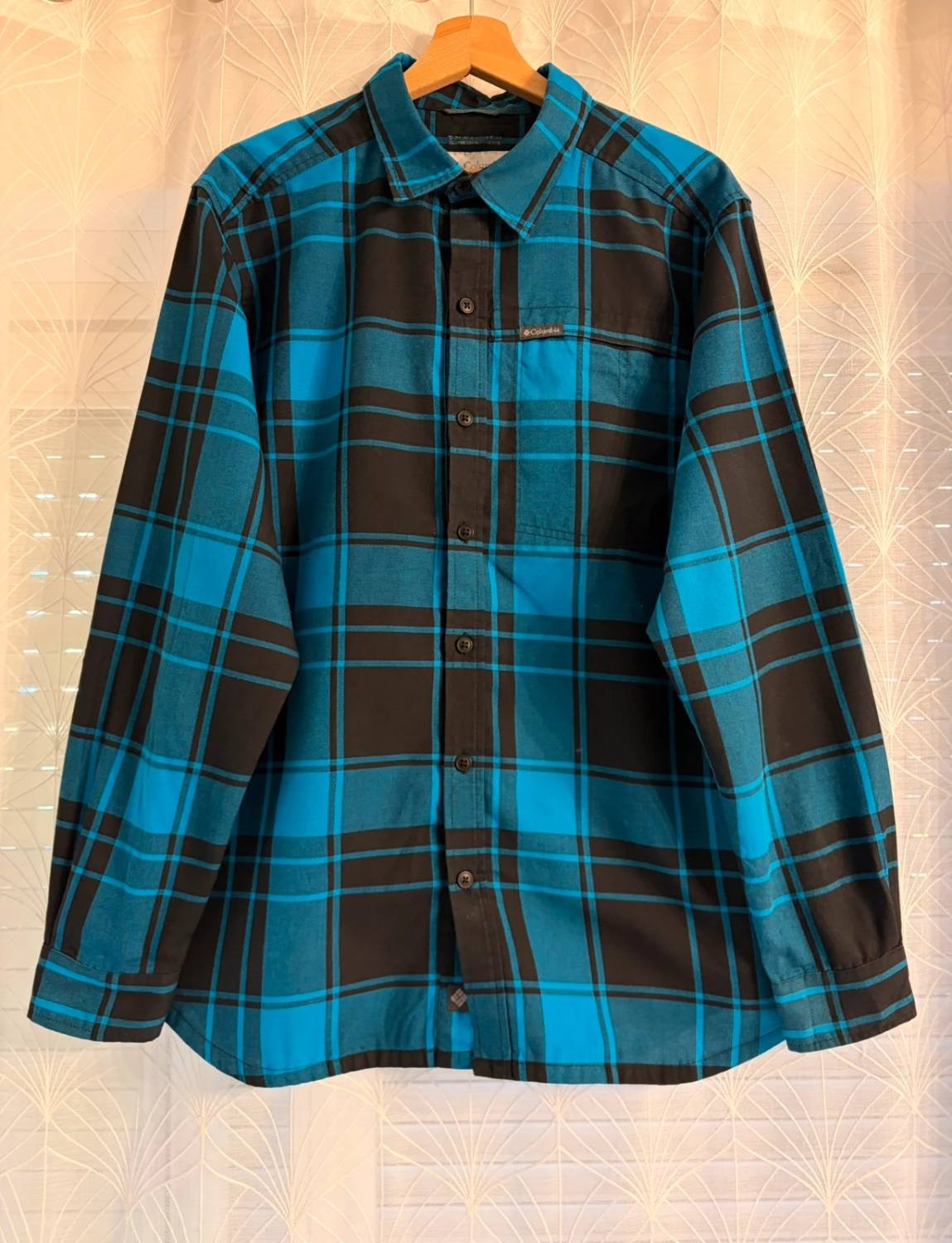 Chemise Columbia Omni-Wick Noir & Bleu - M