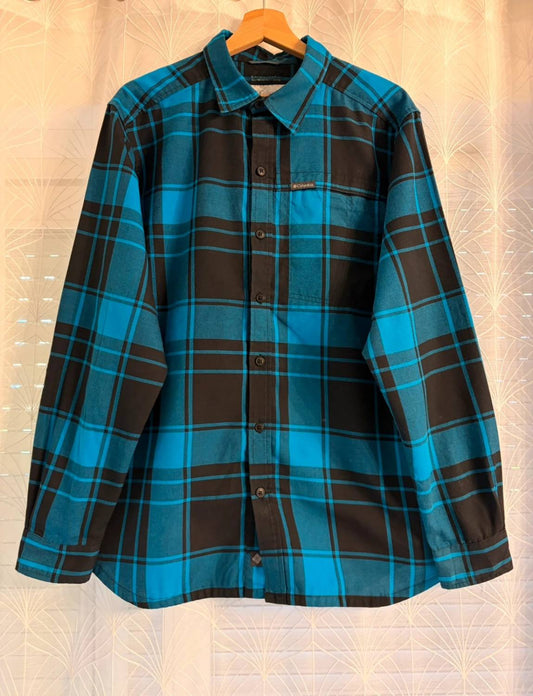 Chemise Columbia Omni-Wick Noir & Bleu - M