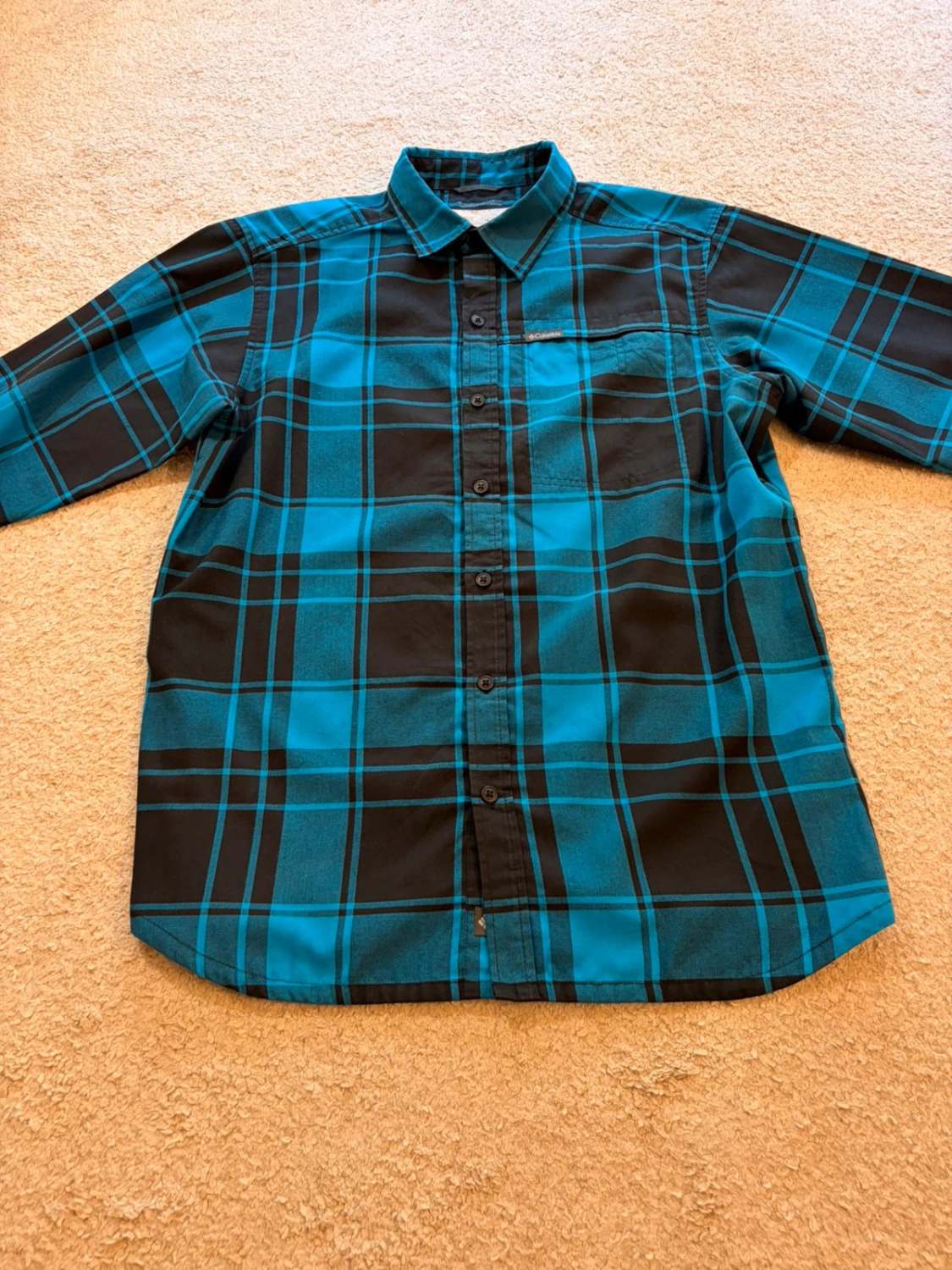 Chemise Columbia Omni-Wick Noir & Bleu - M